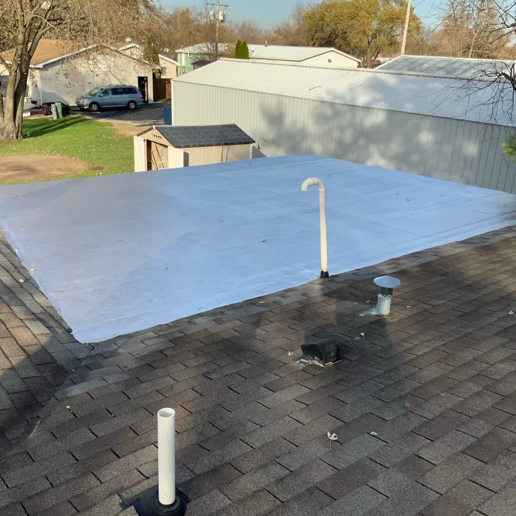 Residential flat roof coating